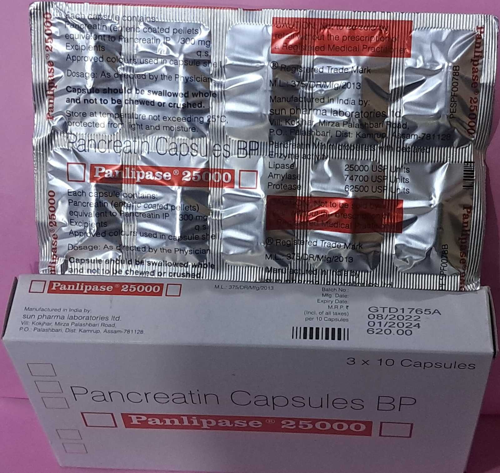 Panlipase-25000i.u. Cap