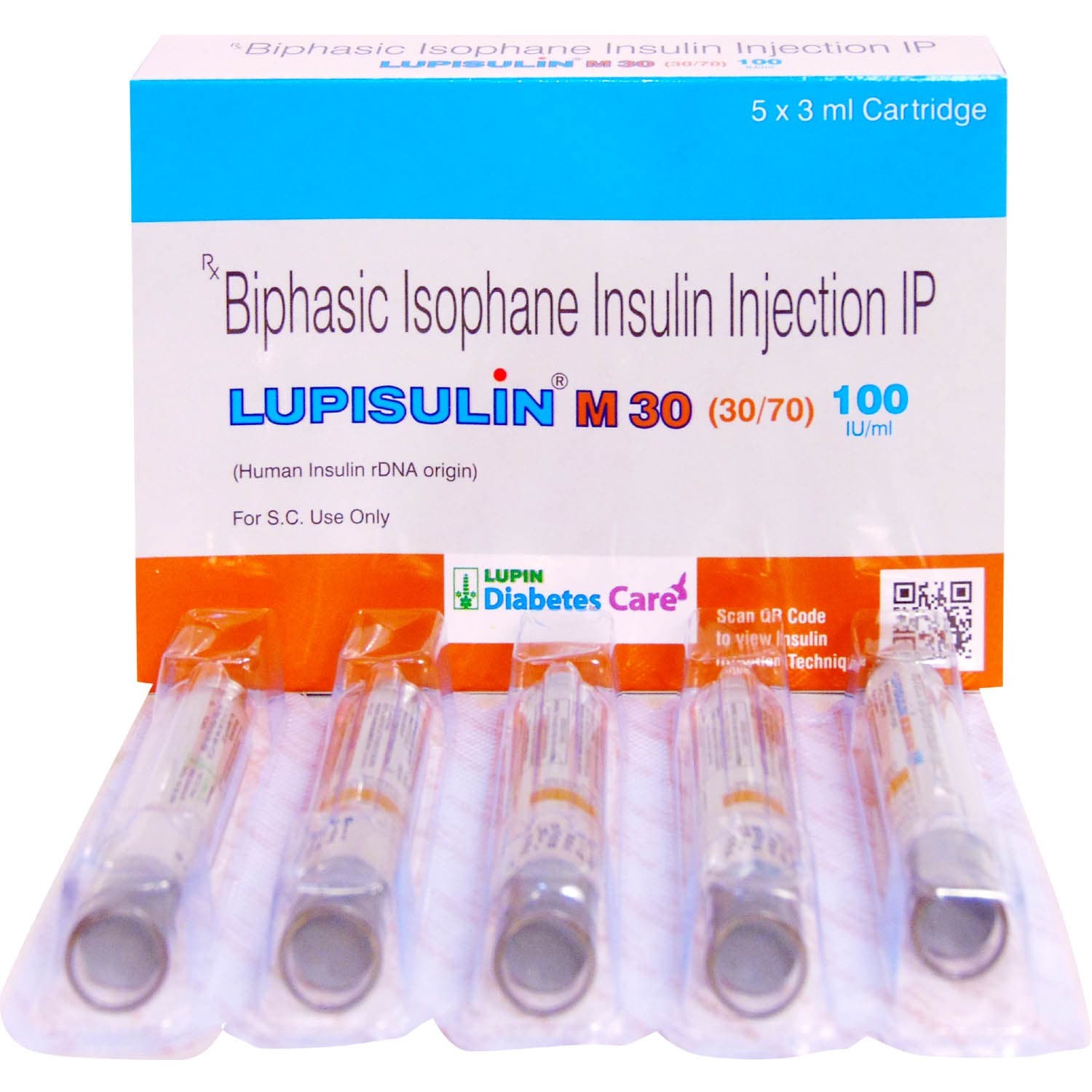 Lupisulin-m-30 (30/70)-300iu/3ml Cart.