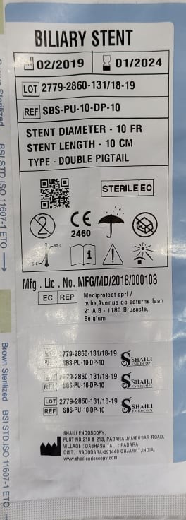 Biliary Stent-10fr-10cm-dp(shaili)