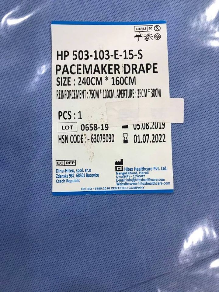 Pacemaker Drape-240cmx160cm "hitex"