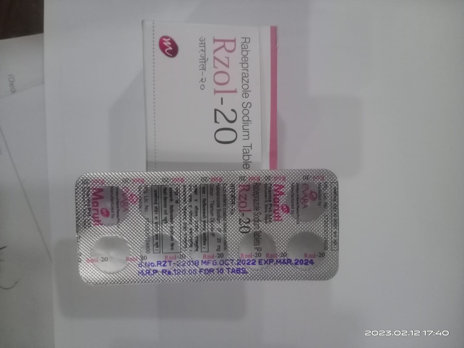 Rzol-20 Tablet