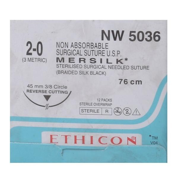 Mersilk-2-0 C/b 45mm-76cm 5036