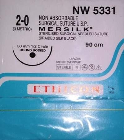 Mersilk-2-0 R/b 30mm-90cm Nw5331